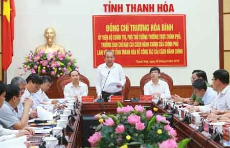Phó Thủ tướng Thường trực kiểm tra công tác cải cách hành chính tại Thanh Hoá - ảnh 1